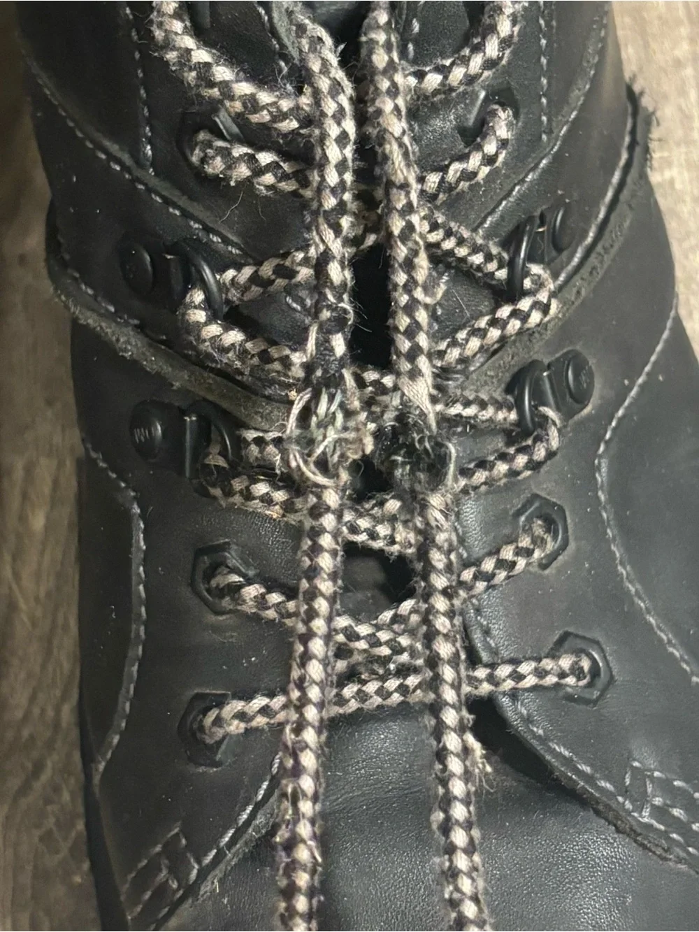 VTG Dr. Martens Finnegan Docs Chunky Oxford Black Leather Shoes Mens Size 10